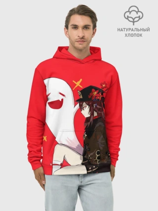 Худи мужской база хлопок / Ху Тао | Hu Tao | Genshin Impact