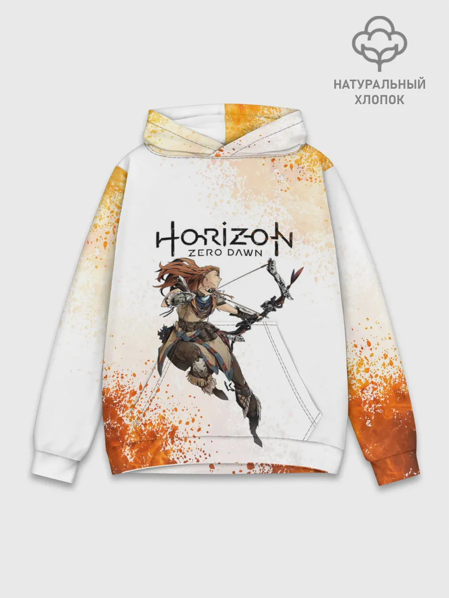 Худи мужской база хлопок / ЭЛОЙ | ГОРИЗОНТ НУЛЕВОЙ РАССВЕТ