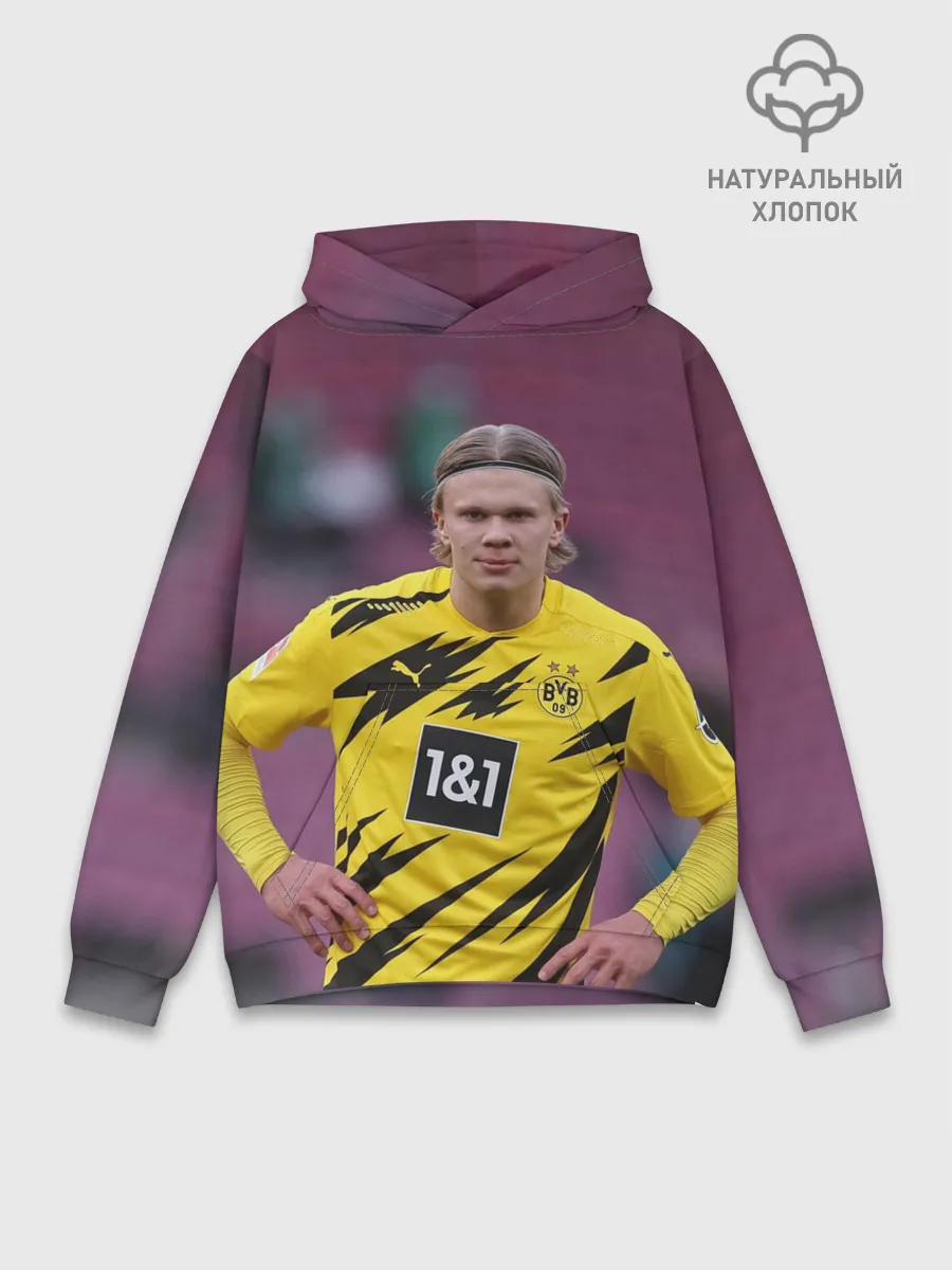 Худи мужской база хлопок / Erling Haaland