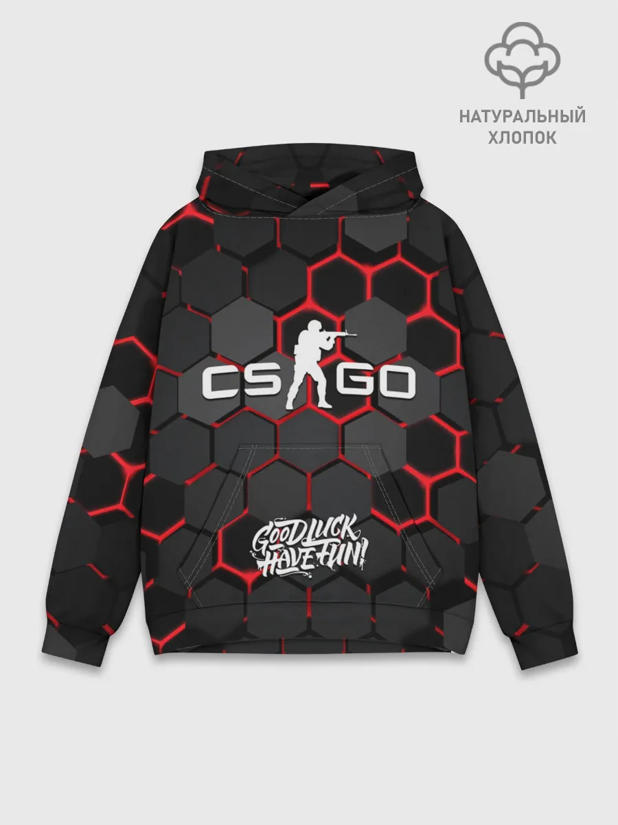Худи мужской база хлопок / CS:GO 3D плиты