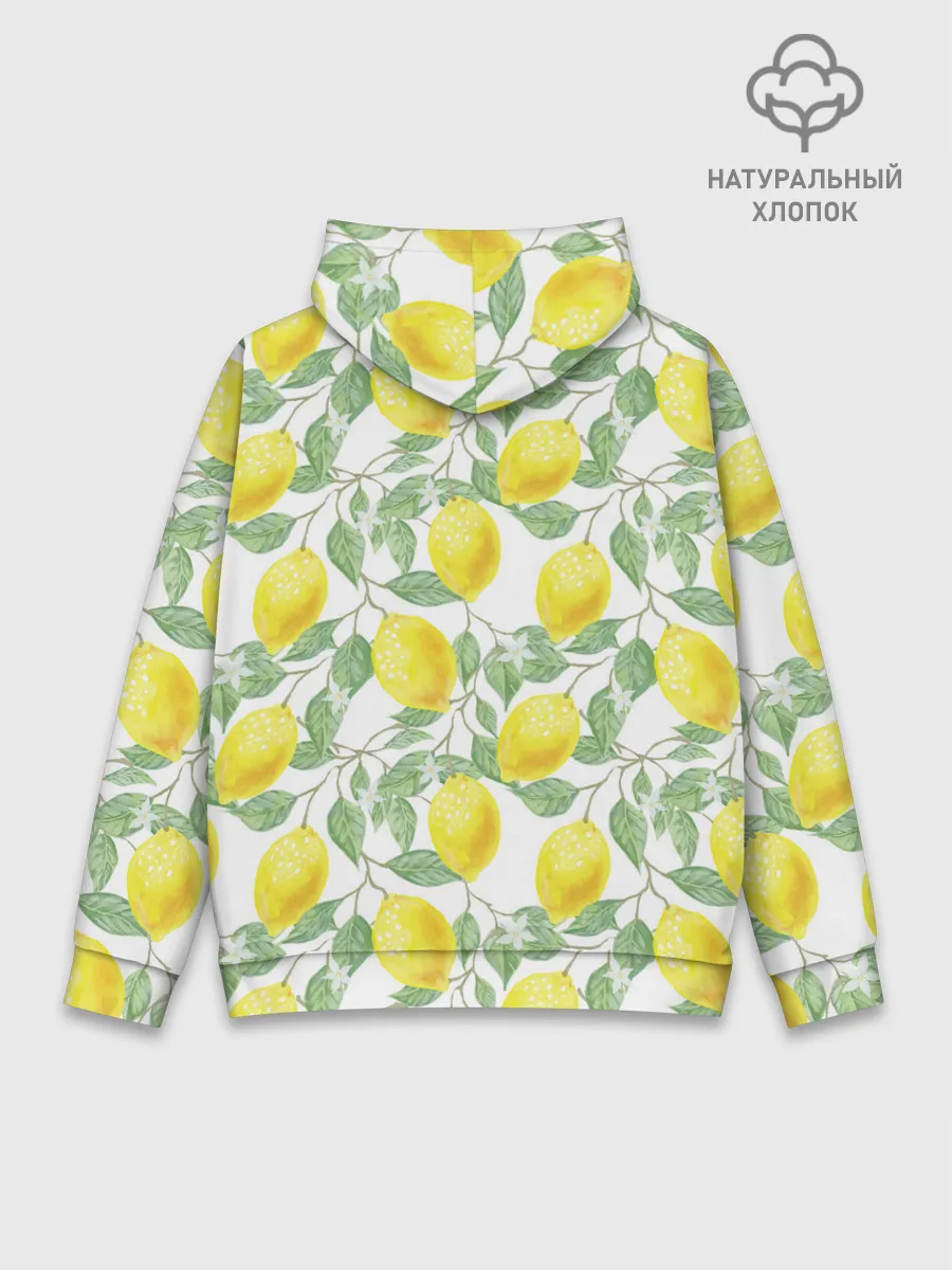 Худи мужской база хлопок / Лимоны 3d