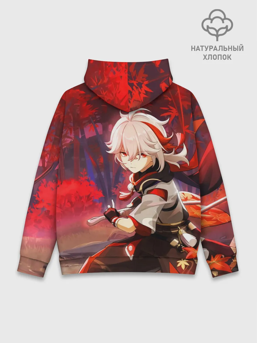 Худи мужской база хлопок / Геншин импакт: Кадзуха