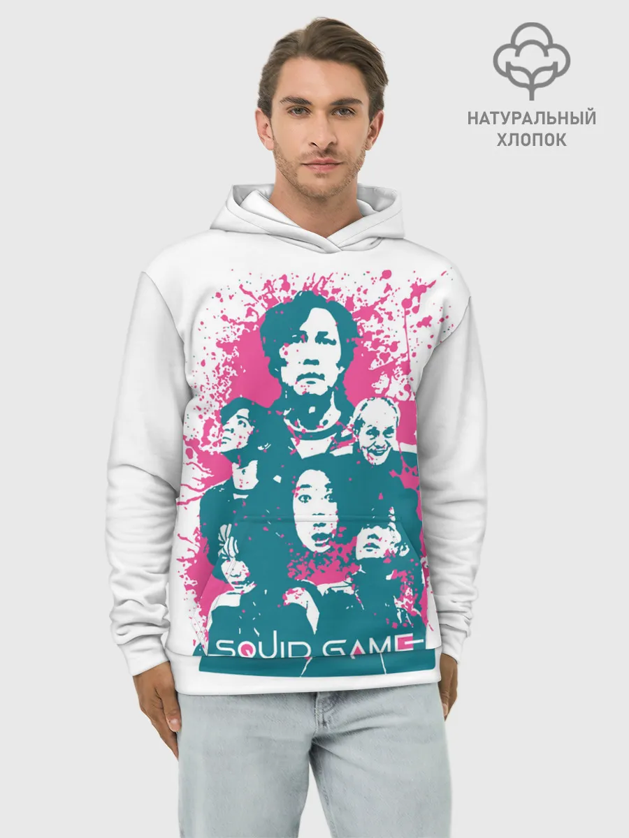 Худи мужской база хлопок / Игра в кальмара: лучшие игроки