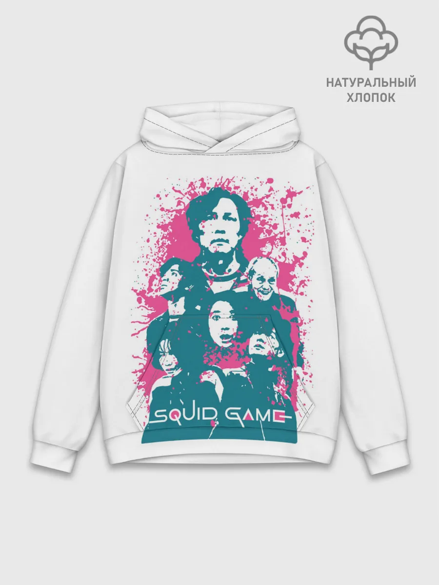 Худи мужской база хлопок / Игра в кальмара: лучшие игроки