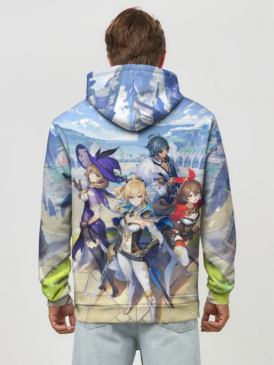 Худи мужской база хлопок / Genshin Impact: Ци Ци.