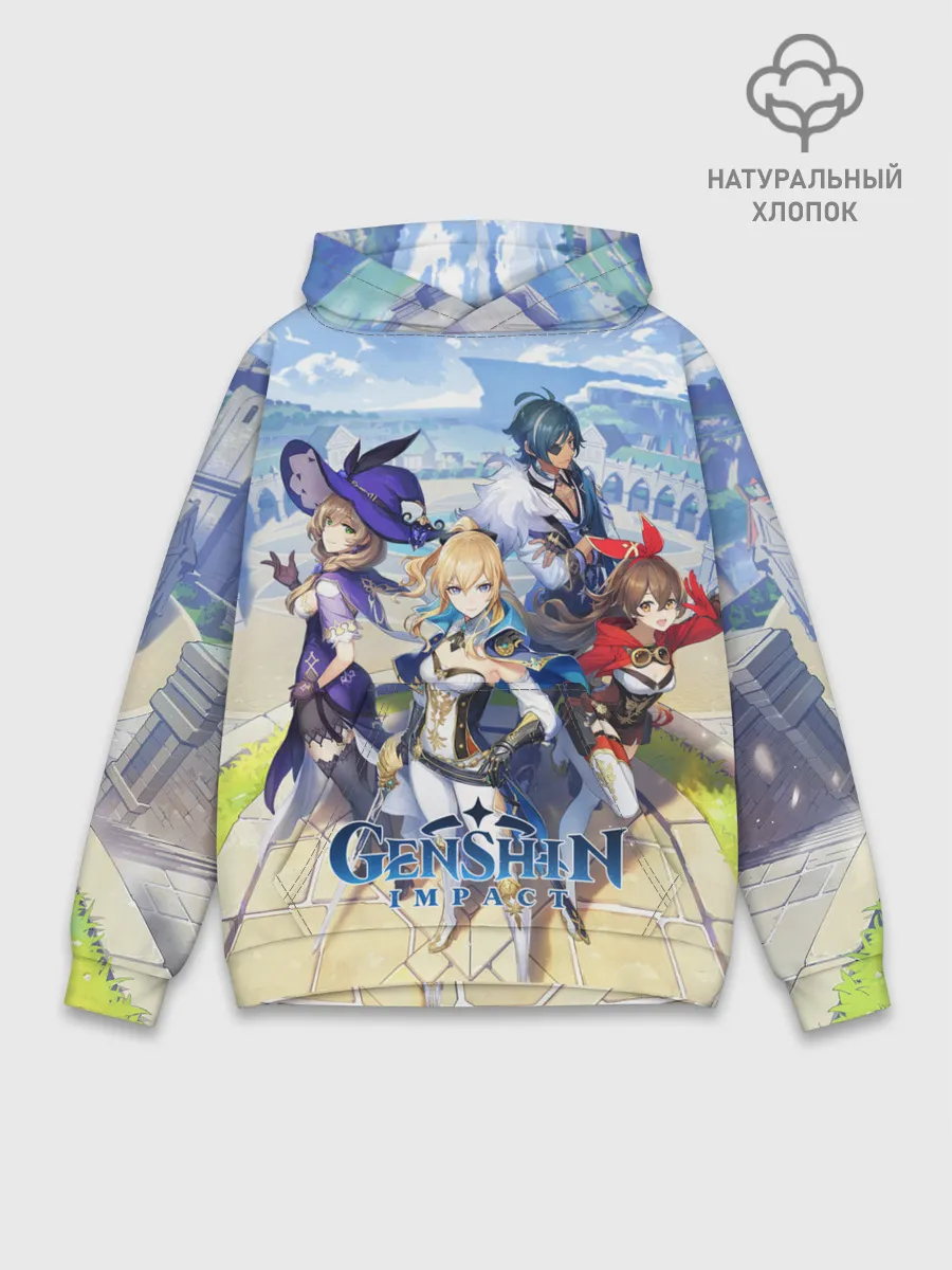 Худи мужской база хлопок / Genshin Impact: Ци Ци.