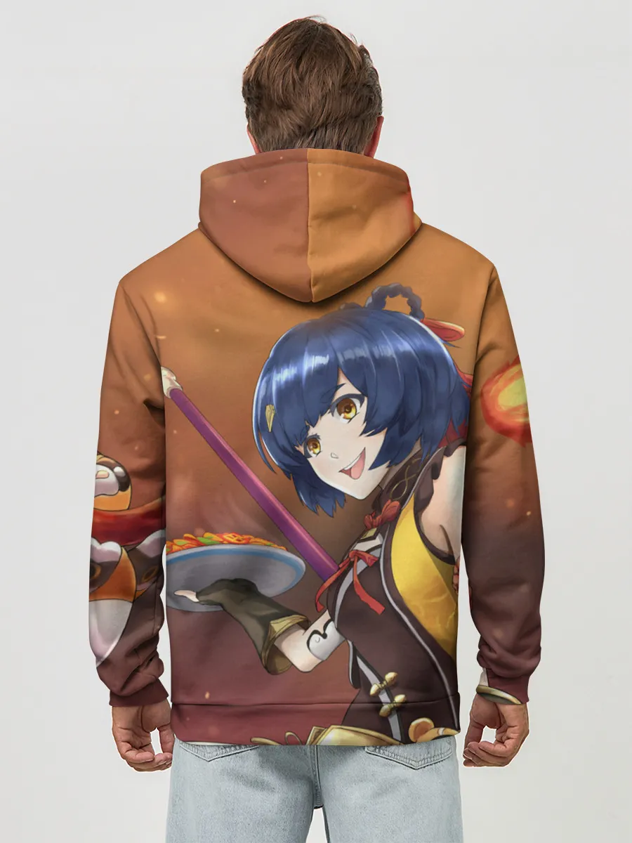Худи мужской база хлопок / Genshin Impact: Сяо Лин.