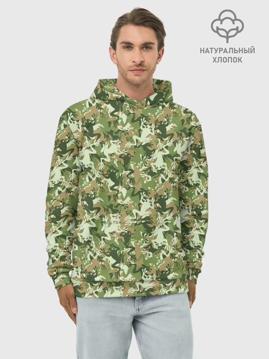 Худи мужской база хлопок / Лягушки