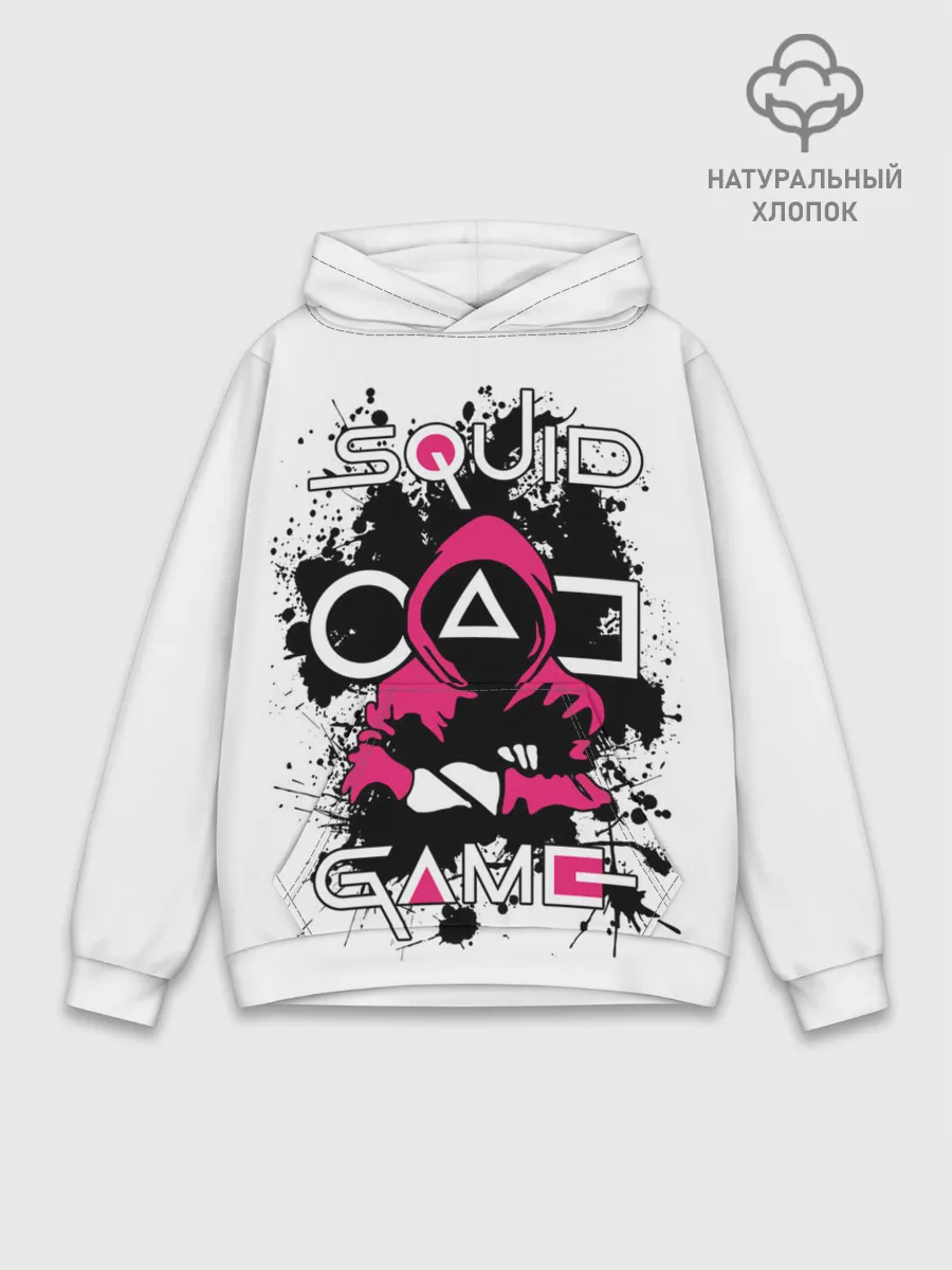 Худи мужской база хлопок / Squid game: guard-killer.