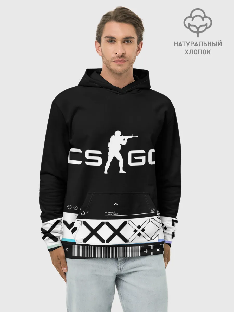 Худи мужской база хлопок / Printstream | Поток информации | CS:GO