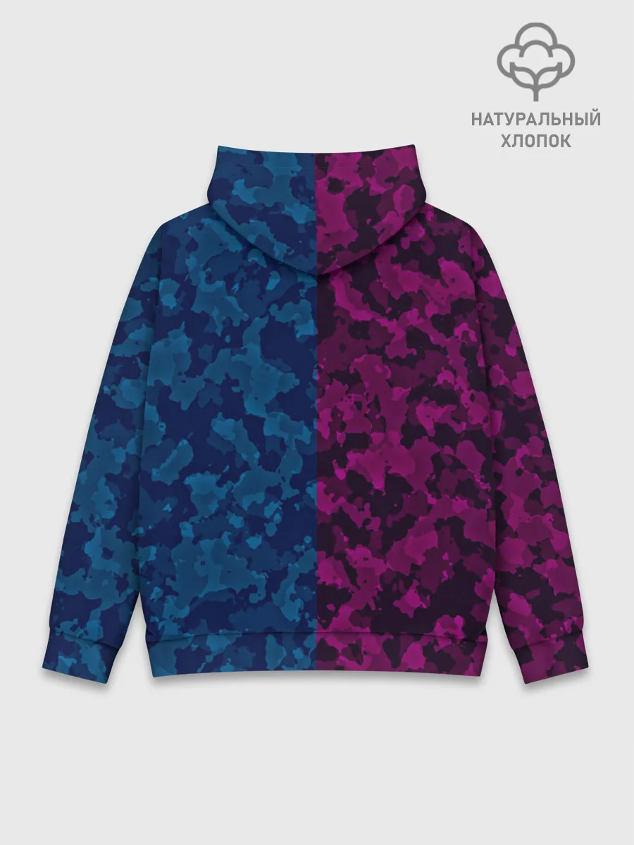 Худи мужской база хлопок / NEON MILITARY | НЕОНОВОЕ МИЛИТАРИ