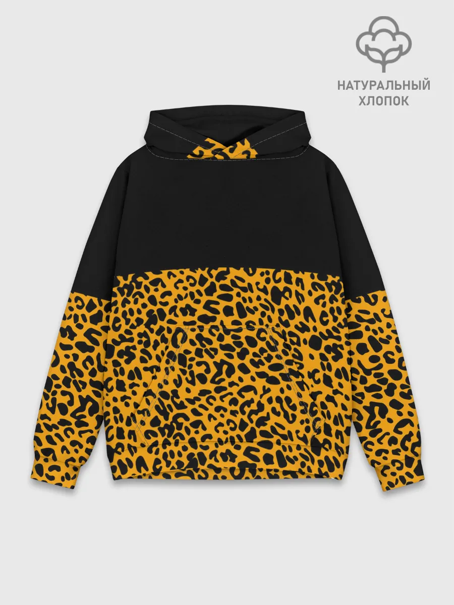 Худи мужской база хлопок / СТИЛЬ ЛЕОПАРДА