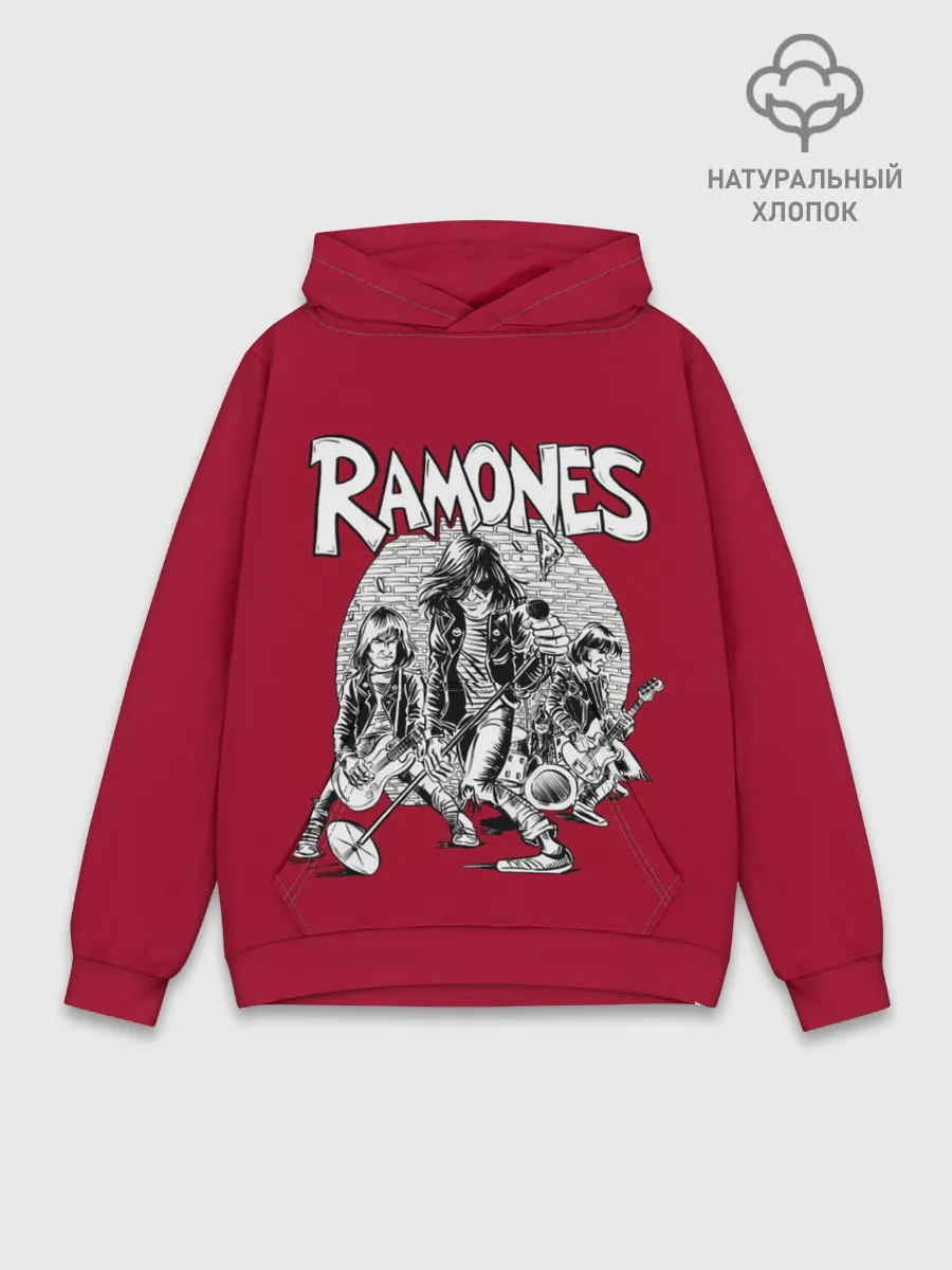 Худи мужской база хлопок / BW Ramones