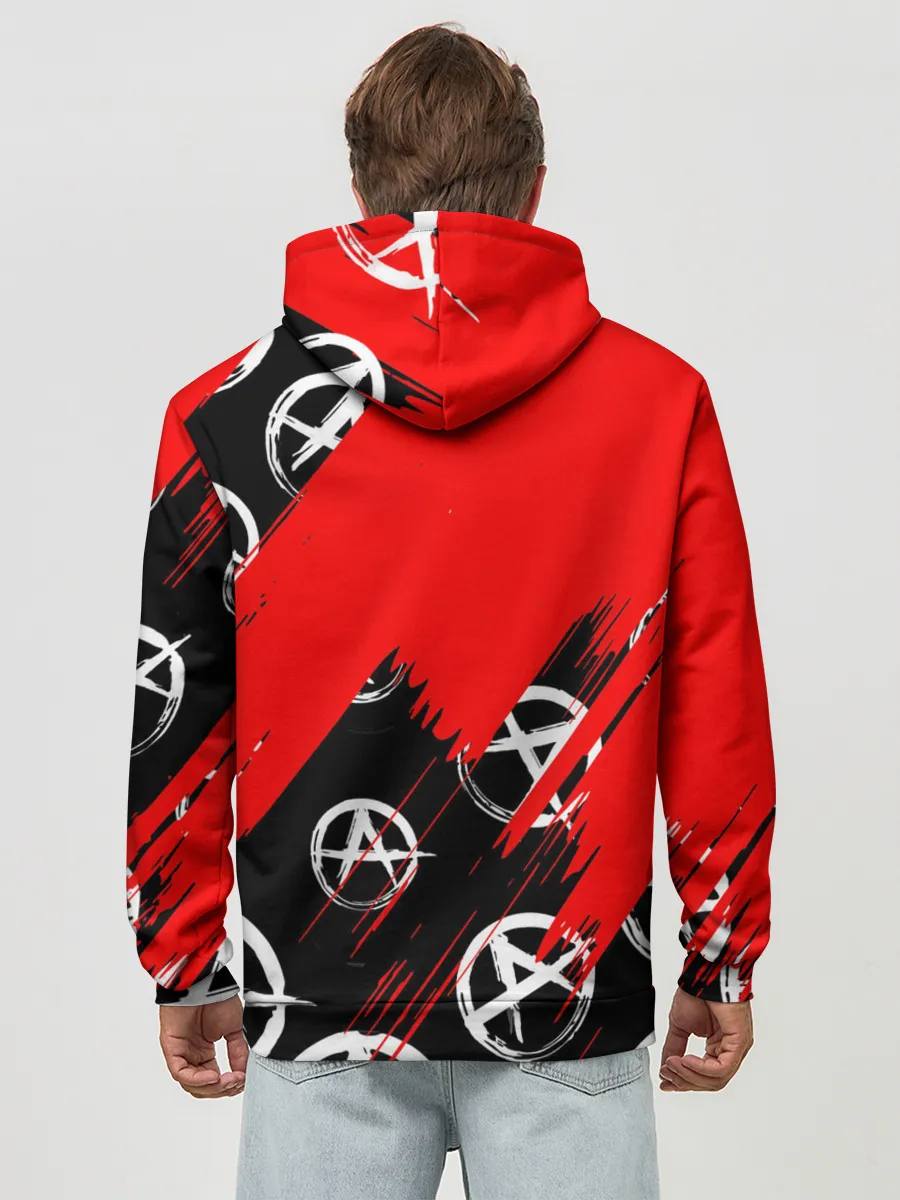 Худи мужской база хлопок / анархия гражданская оборона | ПАТТЕРН