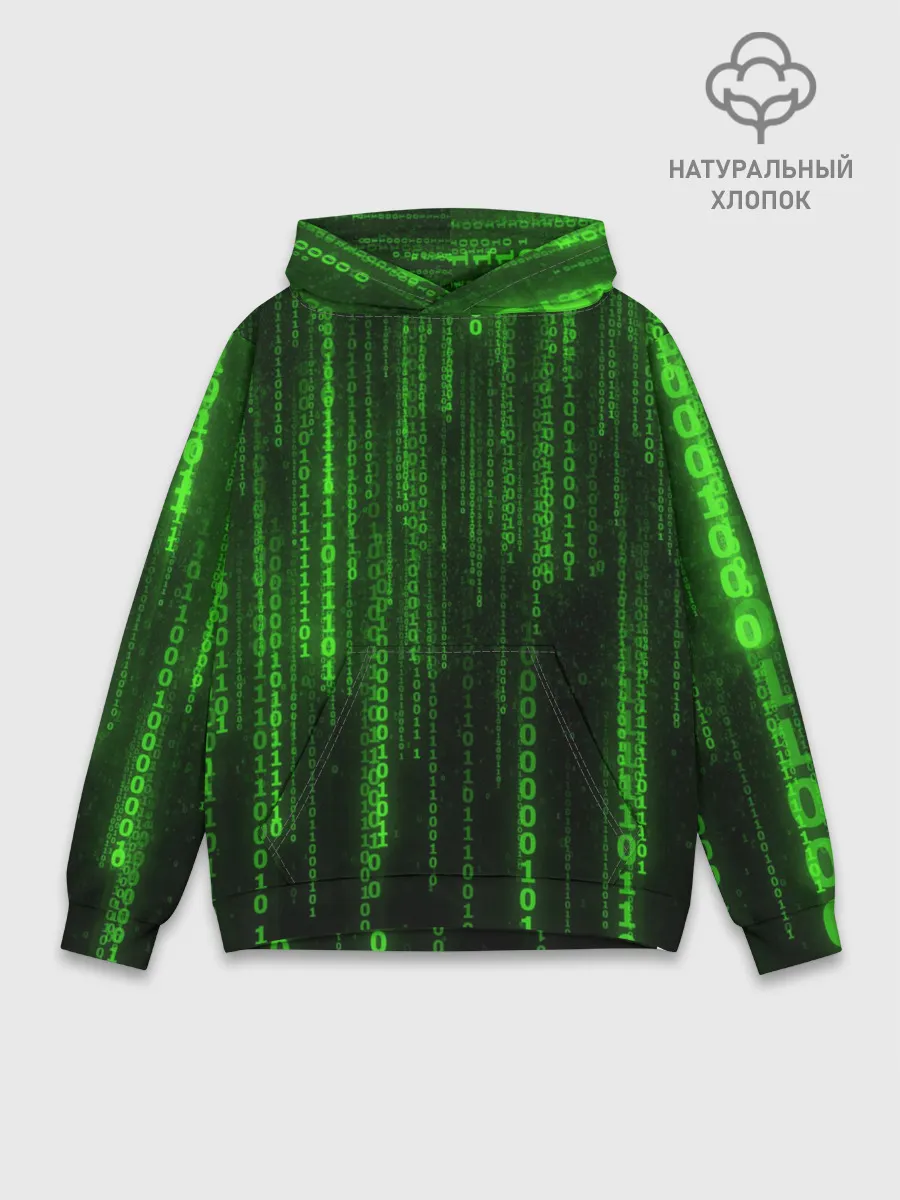 Худи мужской база хлопок / Матрица двоичный код