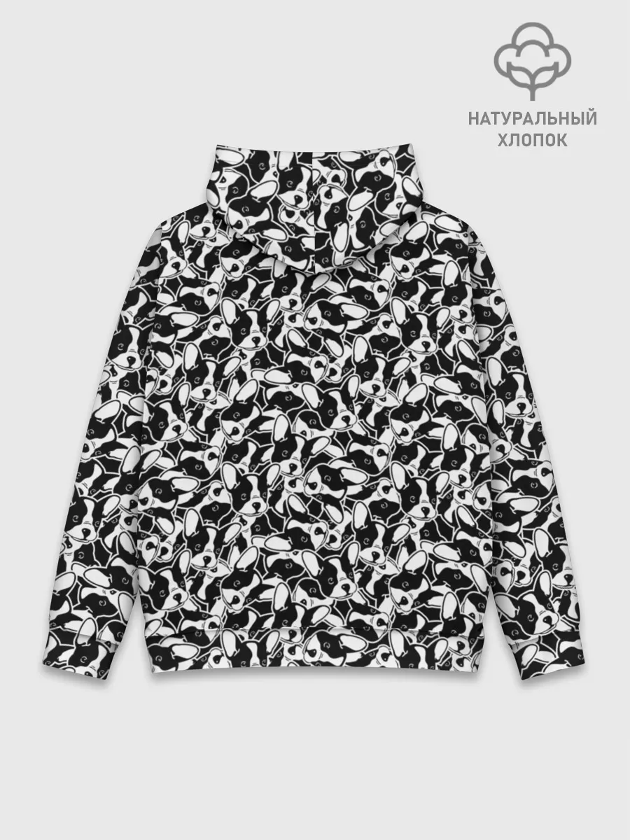 Худи мужской база хлопок / Щенки Французского Бульдога