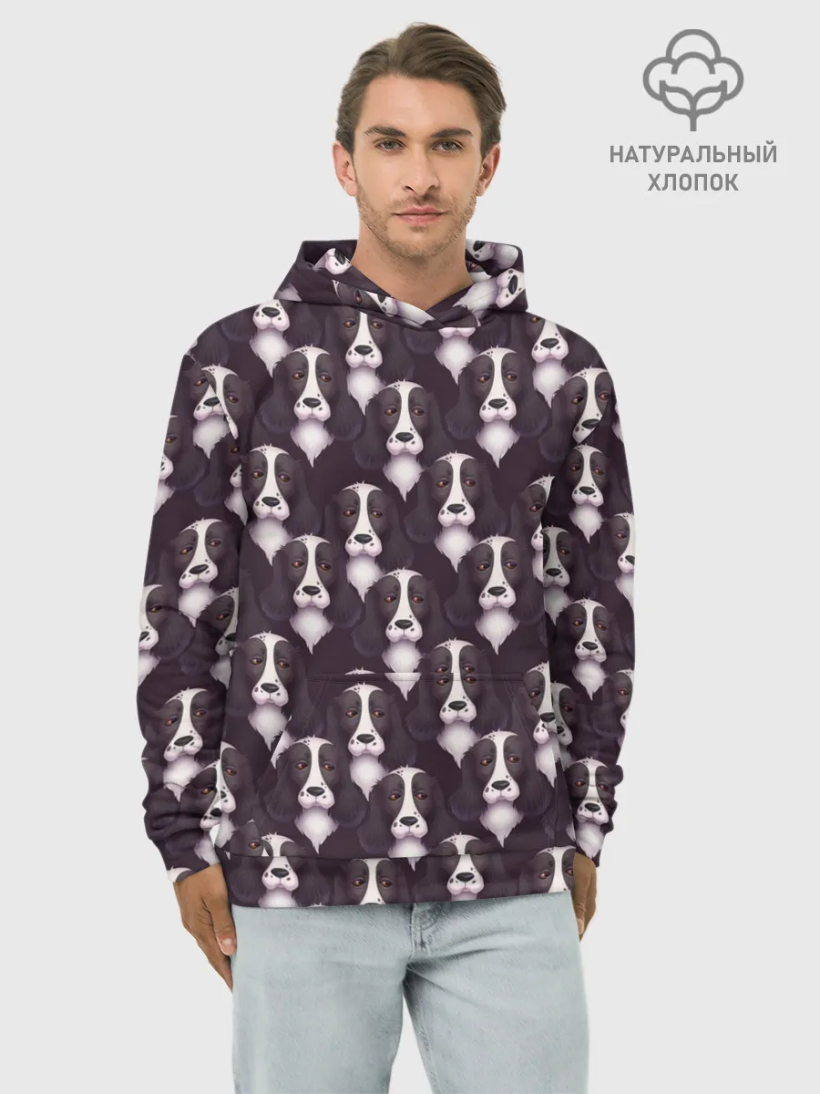 Худи мужской база хлопок / Спаниель