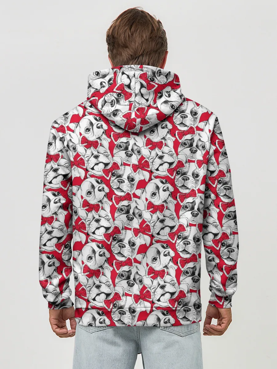 Худи мужской база хлопок / Французский Бульдог