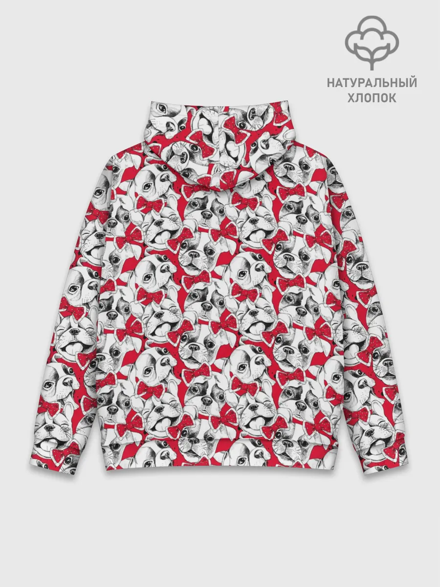 Худи мужской база хлопок / Французский Бульдог