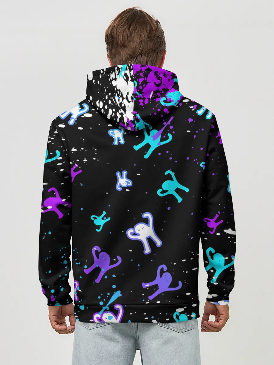 Худи мужской база хлопок / КОТ ЪУЪ СЪУКА | NEON