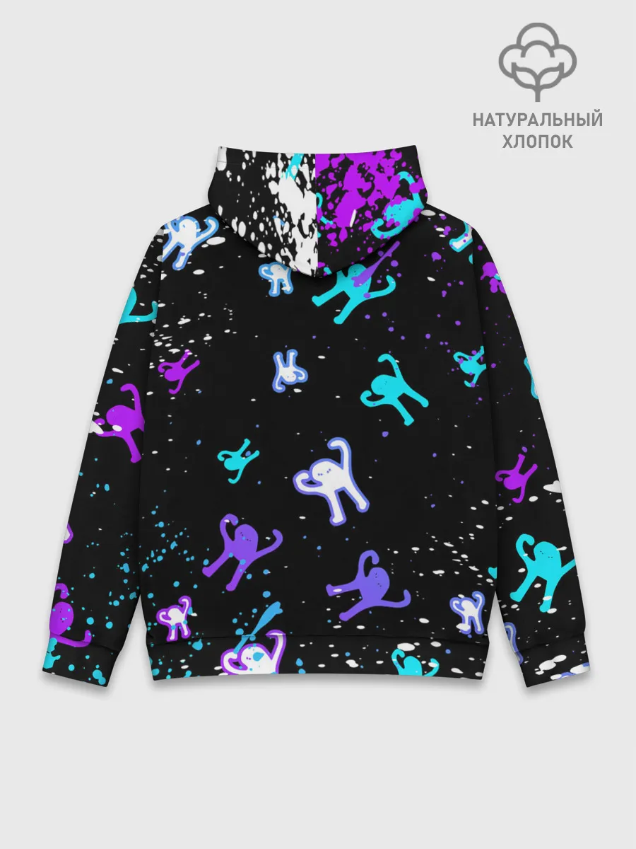 Худи мужской база хлопок / КОТ ЪУЪ СЪУКА | NEON