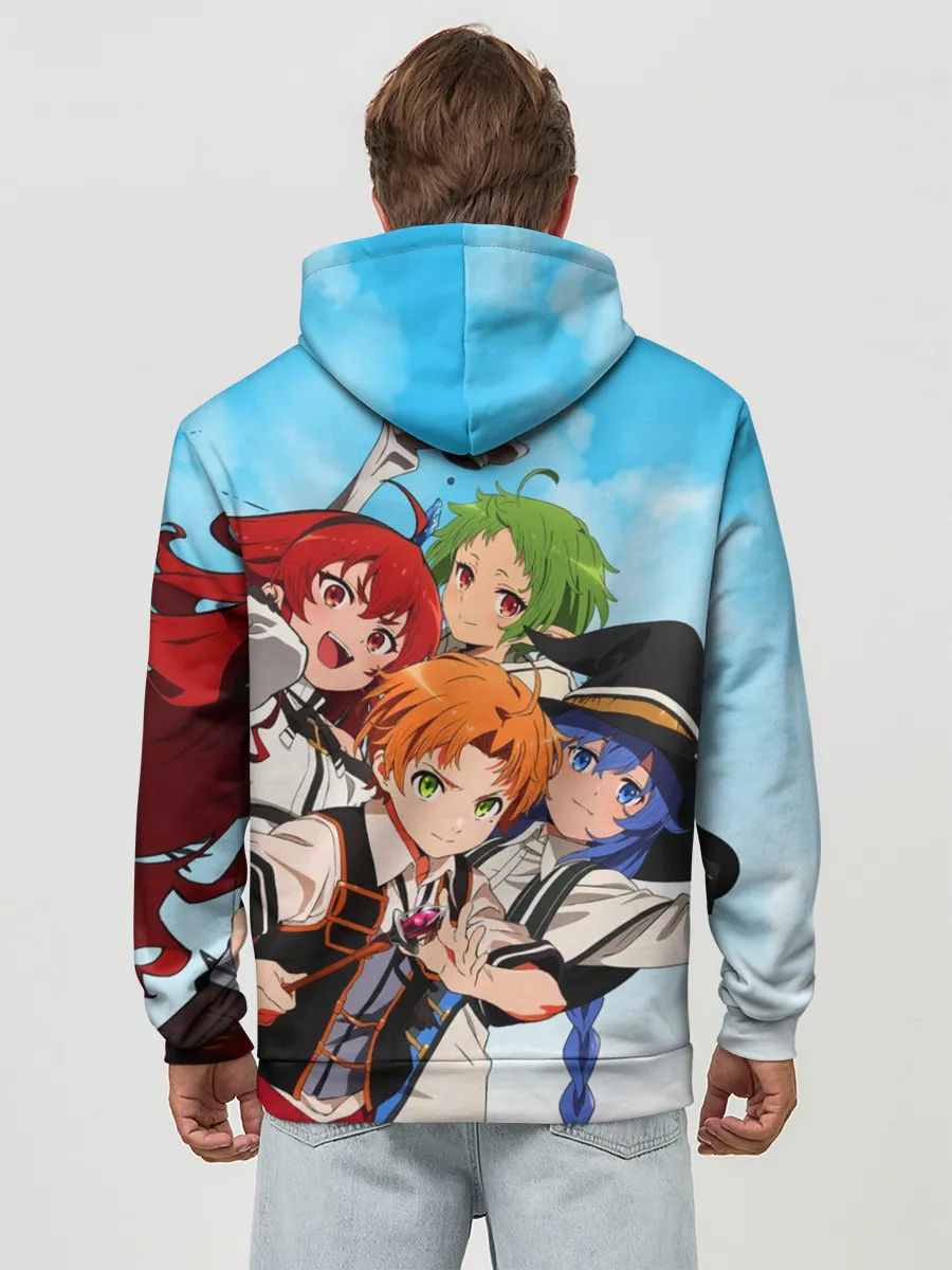 Худи мужской база хлопок / Реинкарнация безработного главные герои