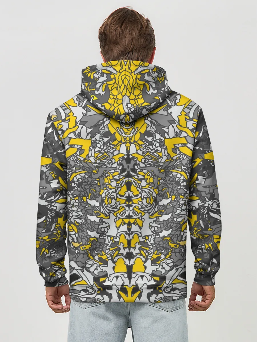 Худи мужской база хлопок / Жёлтый каменный дракон