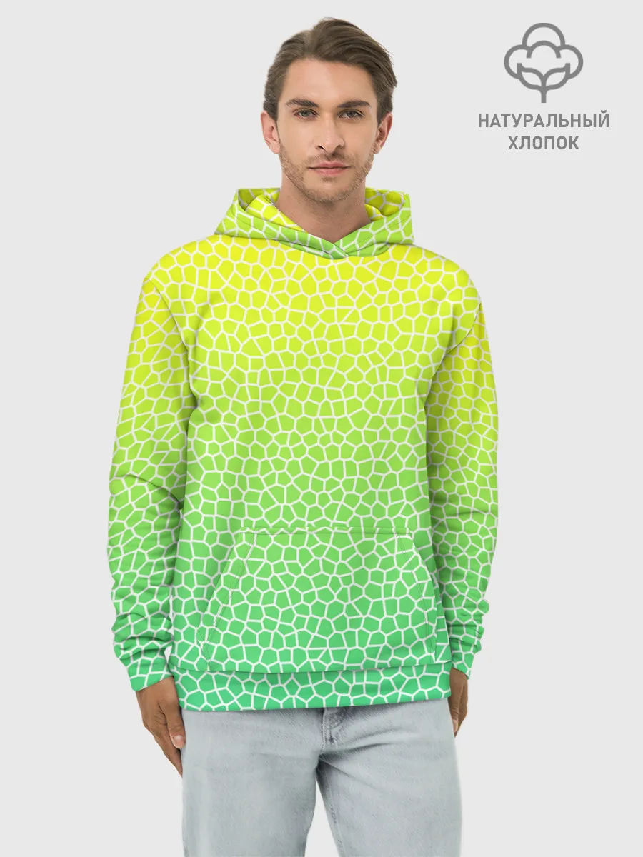 Худи мужской база хлопок / Витражная мозаика