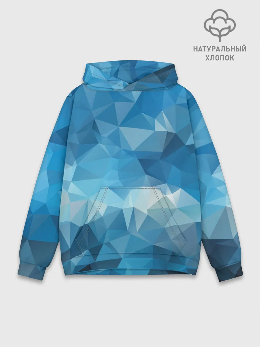 Худи мужской база хлопок / Цифровое небо