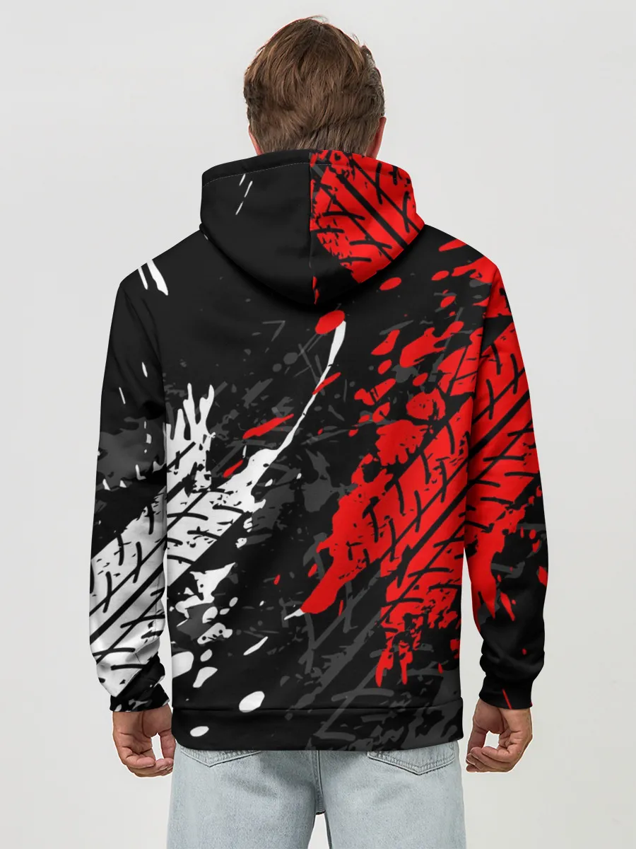 Худи мужской база хлопок / TOYOTA RED / TOYOTA SPORT