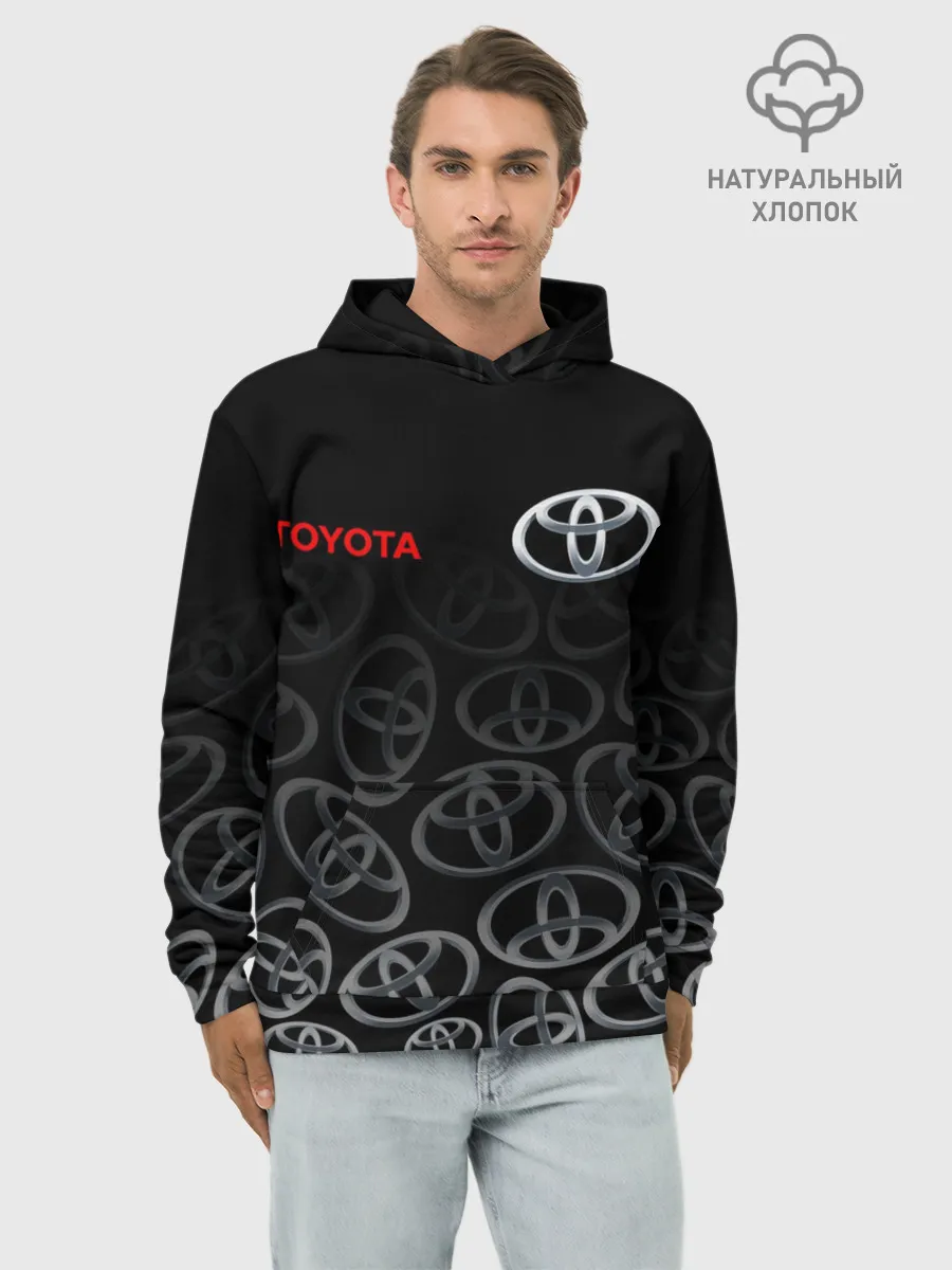 Худи мужской база хлопок / TOYOTA SPORT / LOGOBOMBING