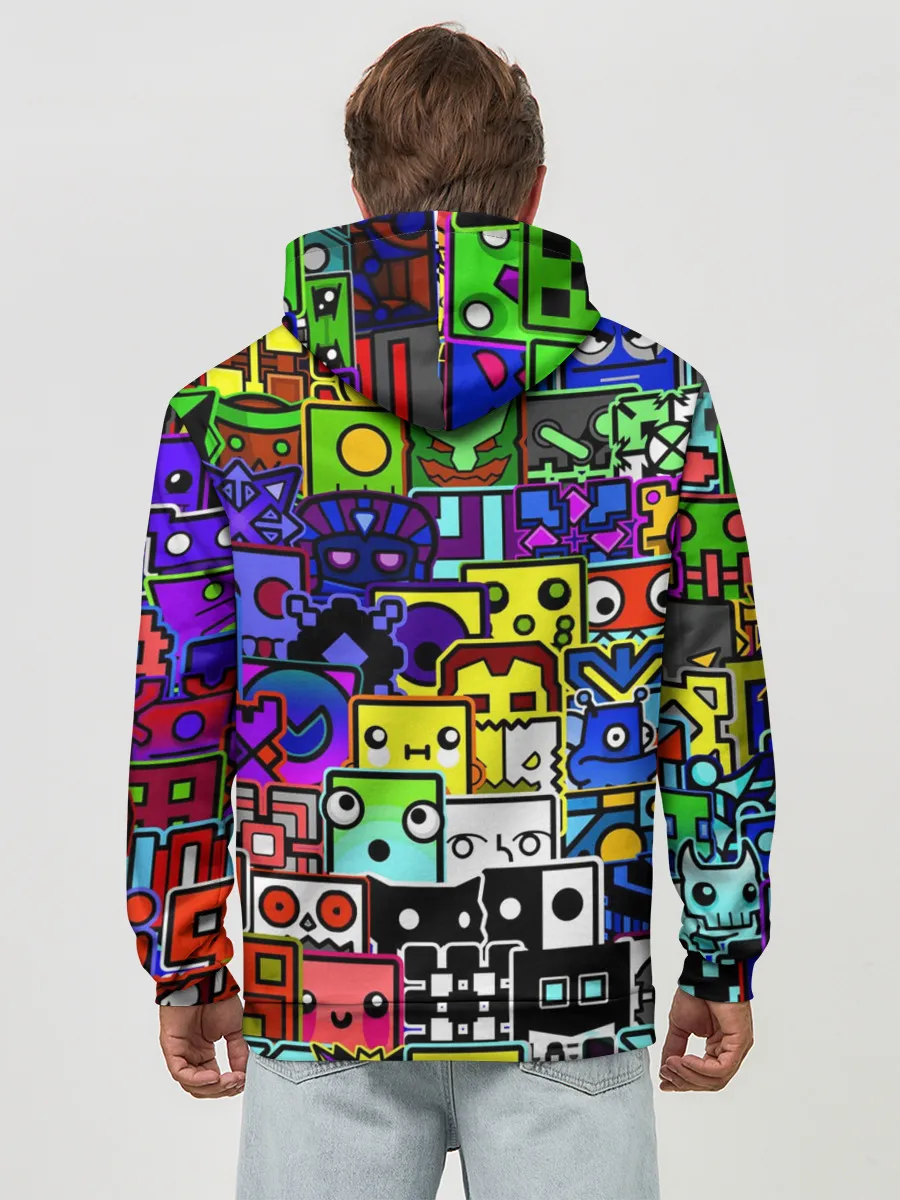 Худи мужской база хлопок / GEOMETRY DASH ВСЕ СКИНЫ