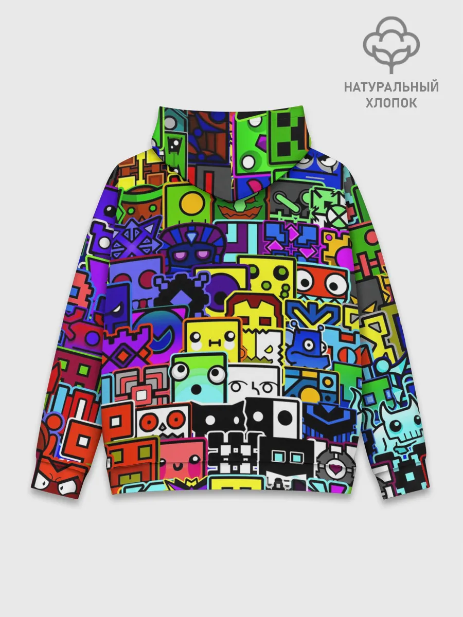 Худи мужской база хлопок / GEOMETRY DASH ВСЕ СКИНЫ