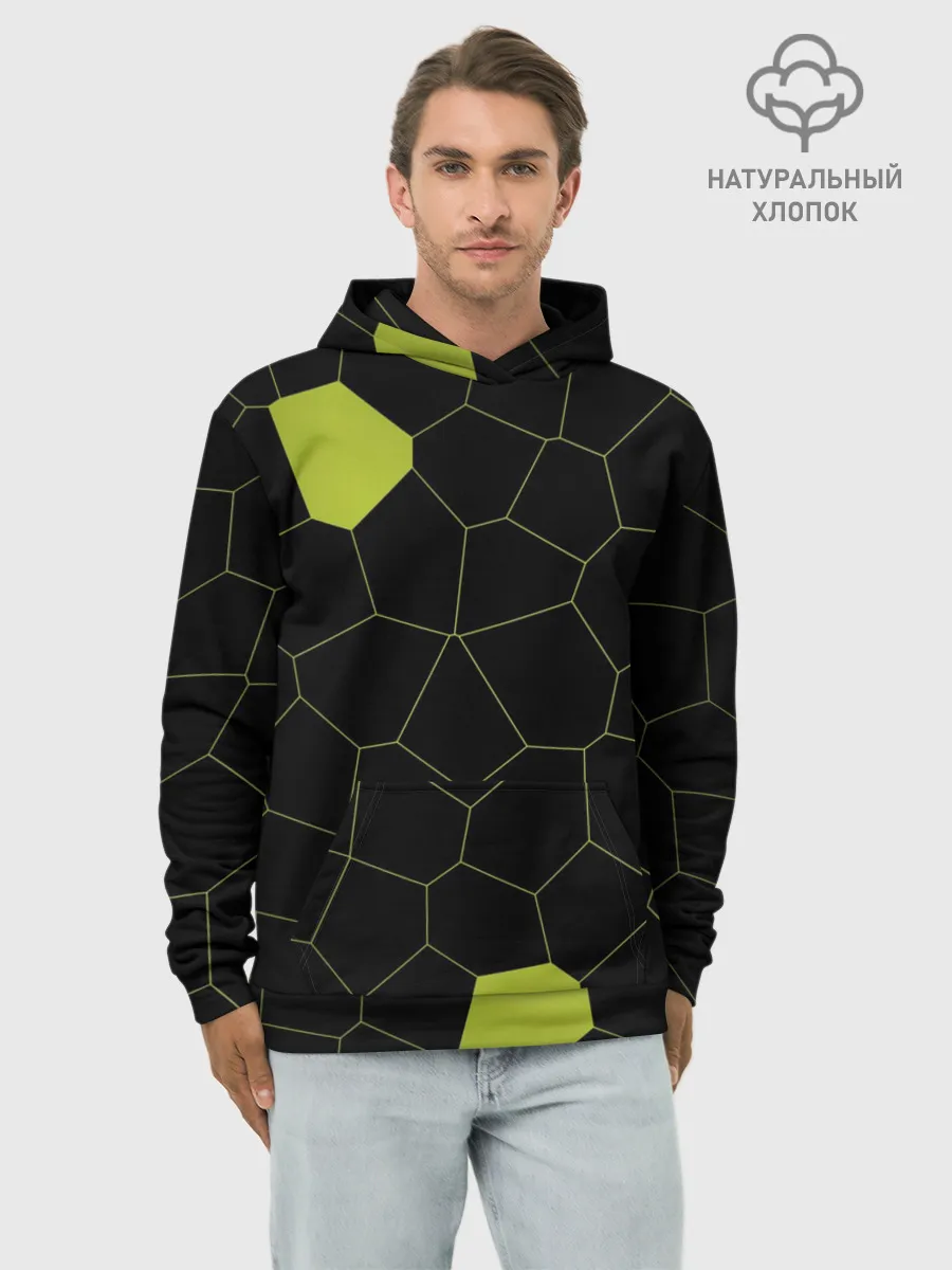 Худи мужской база хлопок / Кожа рептилии