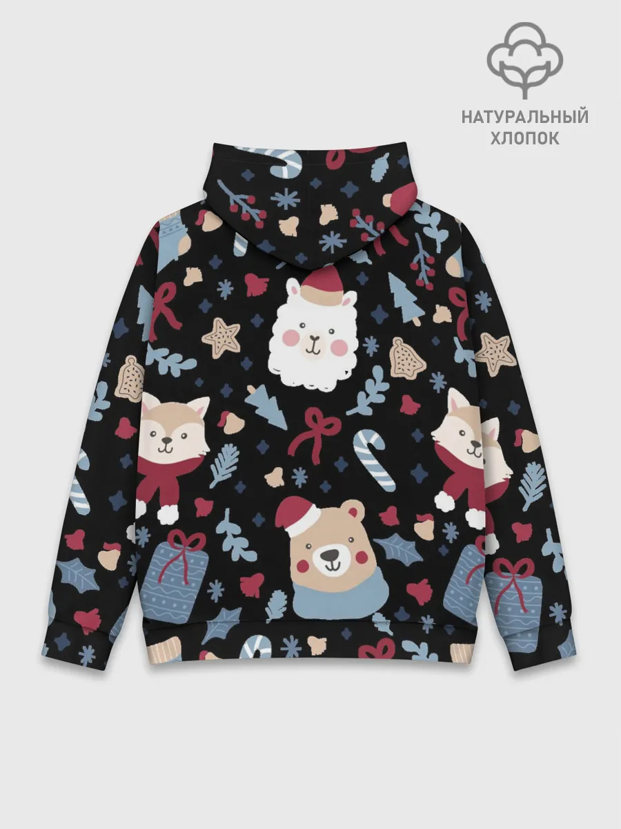 Худи мужской база хлопок / Забавный Новый Год