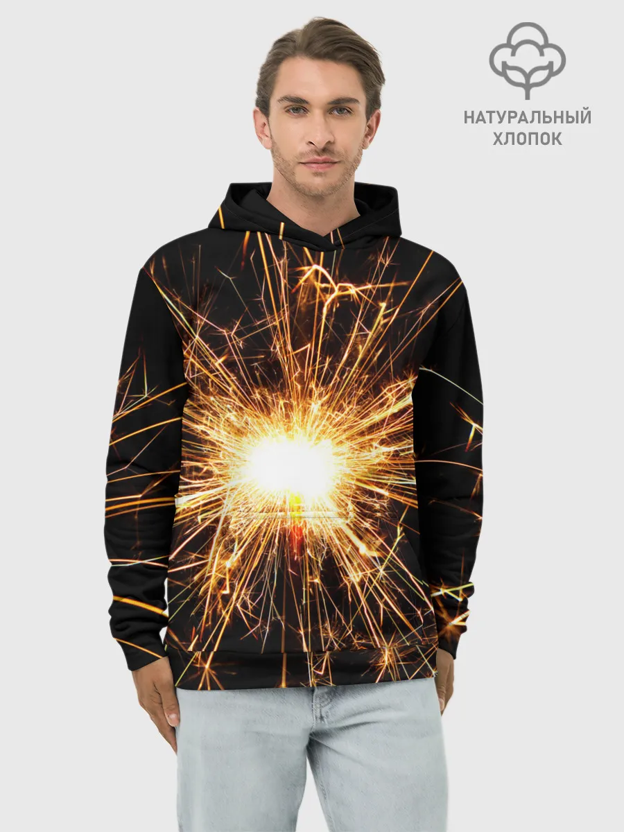 Худи мужской база хлопок / фейерверк души