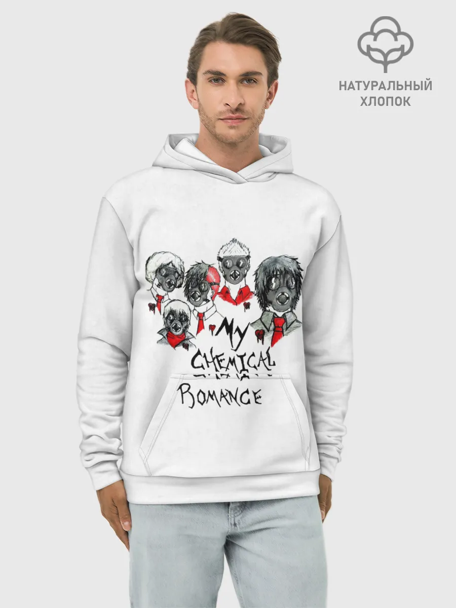 Худи мужской база хлопок / Группа My Chemical Romance в противогазах