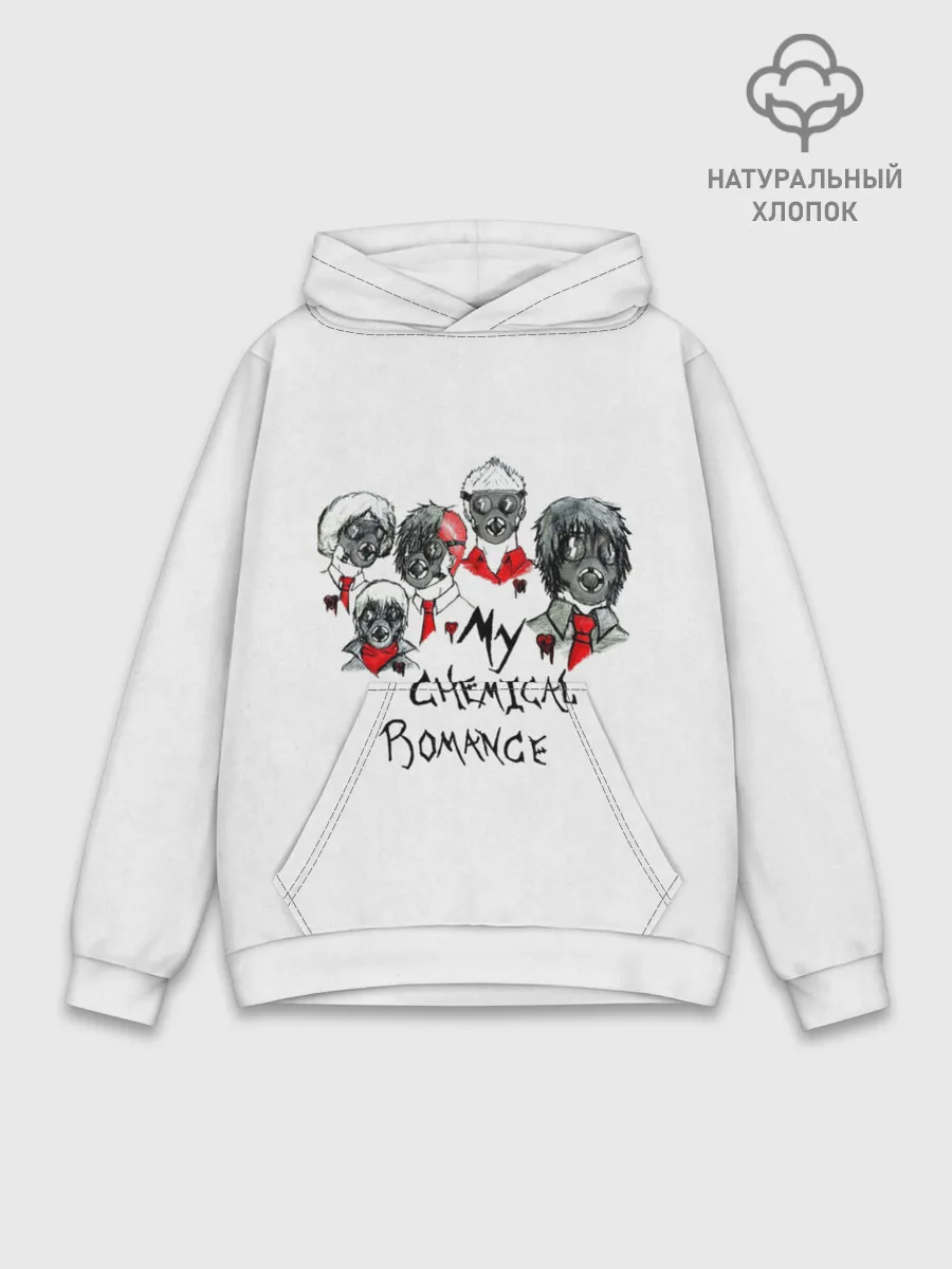 Худи мужской база хлопок / Группа My Chemical Romance в противогазах