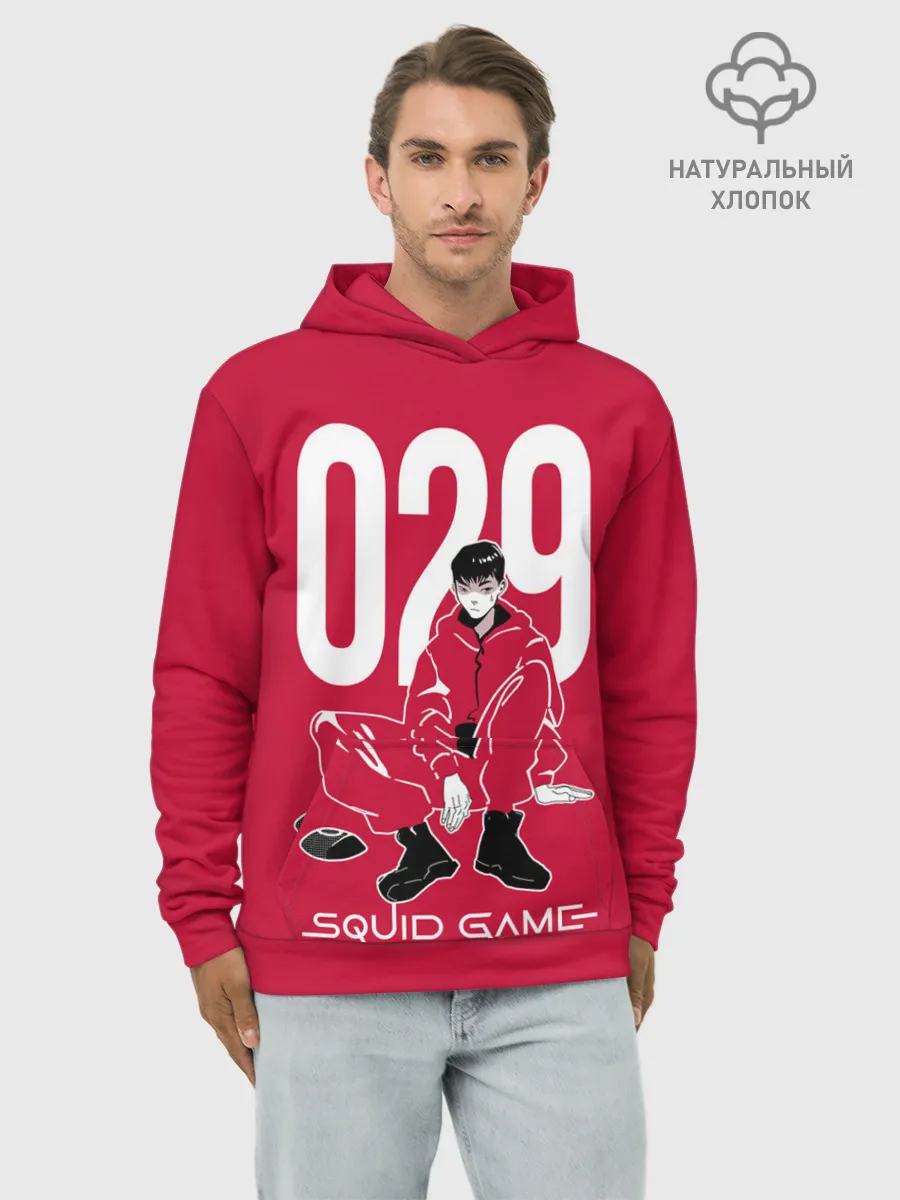 Худи мужской база хлопок / Squid game: guard 029/policeman