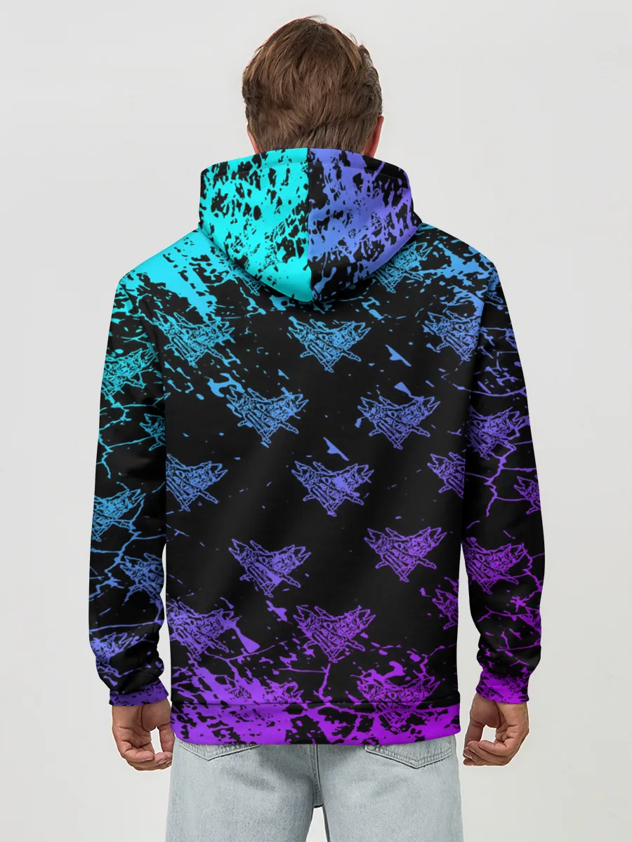 Худи мужской база хлопок / Velial Squad | neon