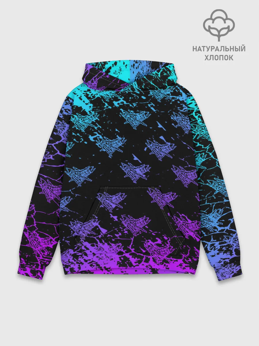 Худи мужской база хлопок / Velial Squad | neon