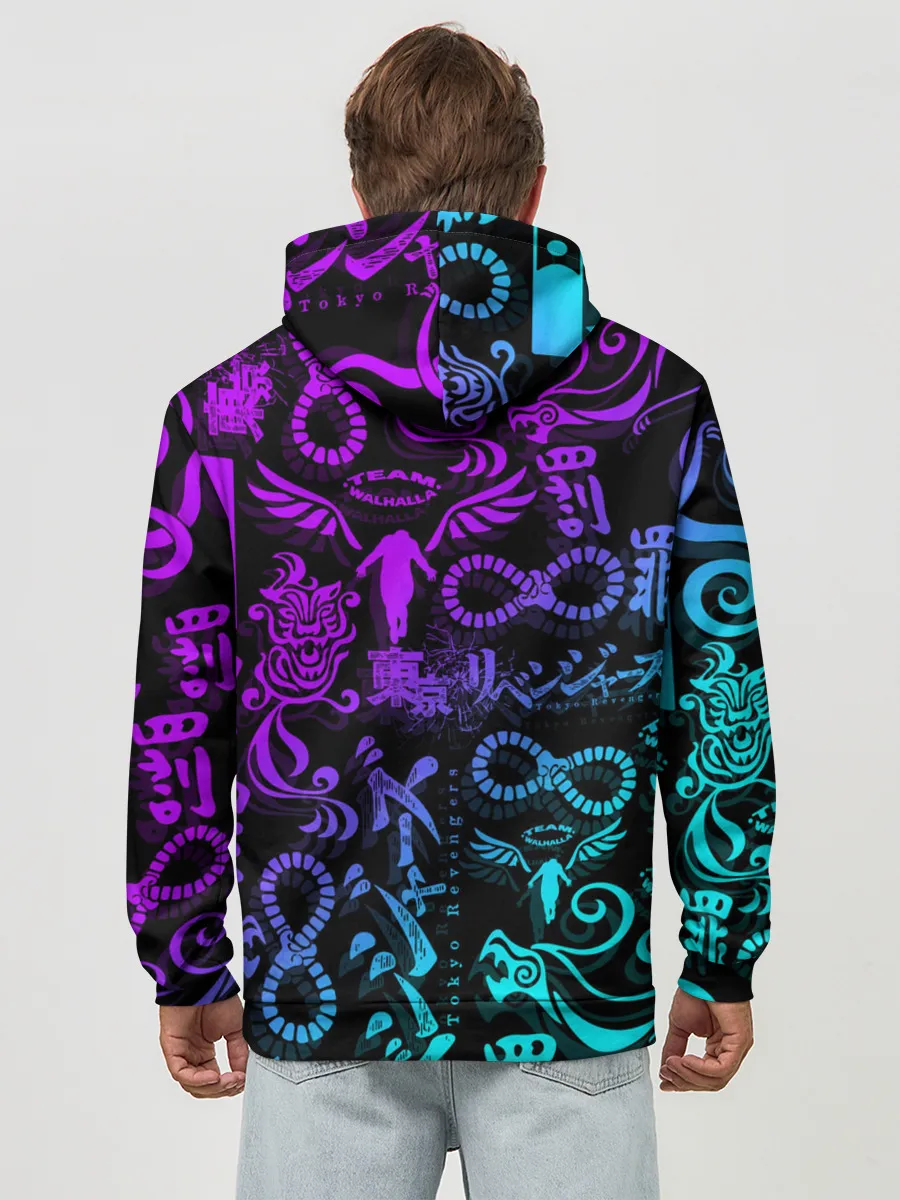 Худи мужской база хлопок / ТАТУ ТОКЙСКИЕ МСТИТЕЛИ НЕОН |