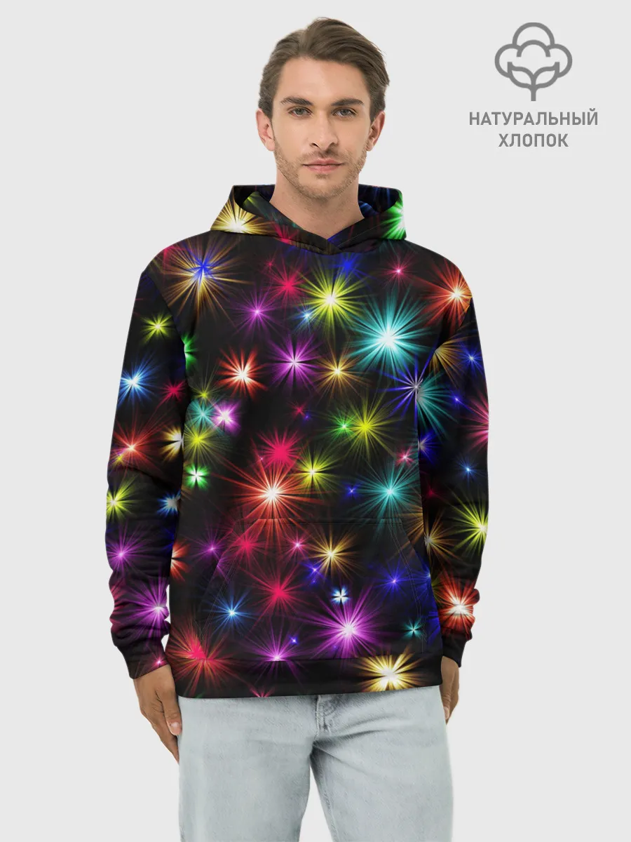 Худи мужской база хлопок / ПРАЗДНИЧНЫЕ ОГОНЬКИ