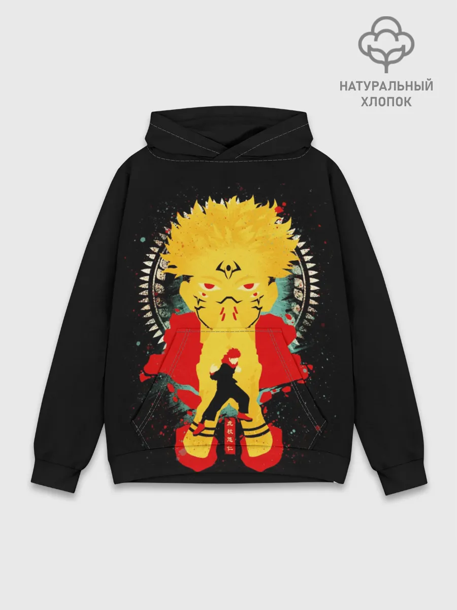 Худи мужской база хлопок / Сукуна - Король проклятий, Jujutsu Kaisen