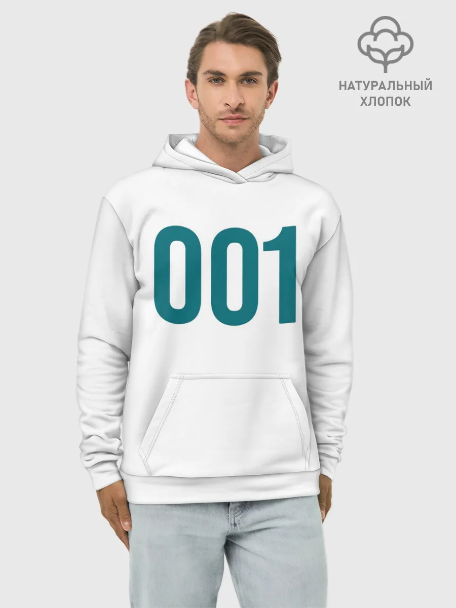 Худи мужской база хлопок / Squid game - О Иль Нам 001