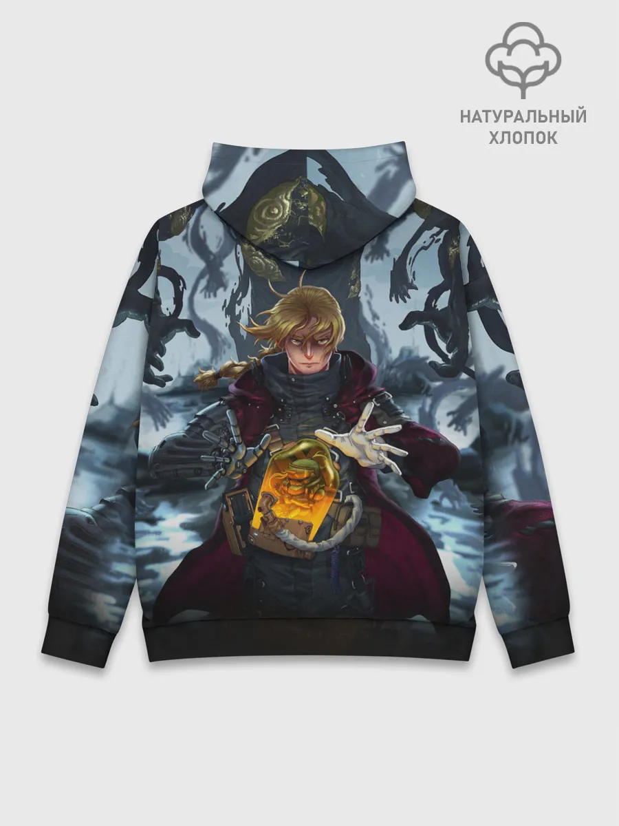 Худи мужской база хлопок / СТАЛЬНОЙ АЛХИМИК DEATH STRANDING STYLE