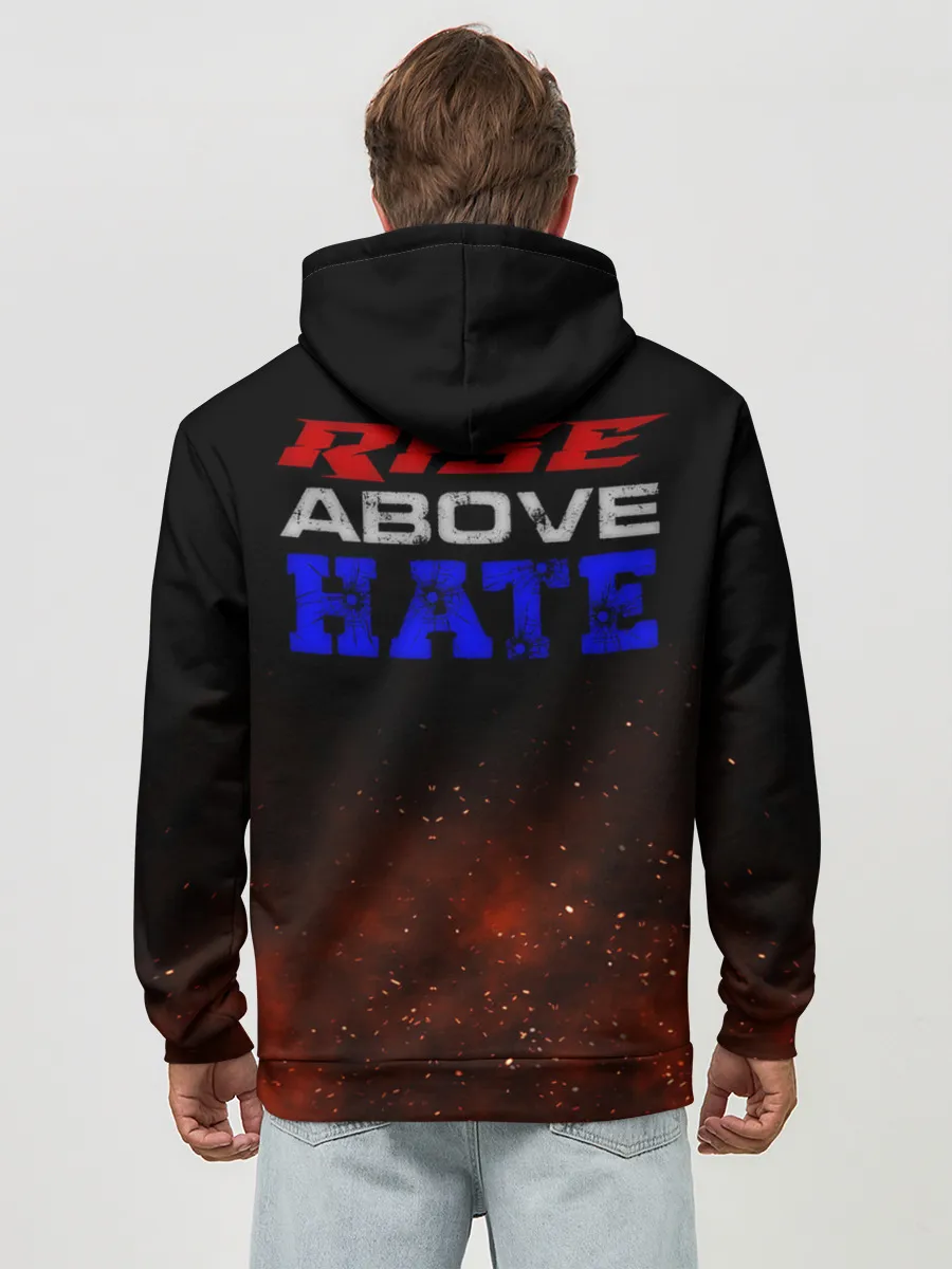 Худи мужской база хлопок / Rise above hate
