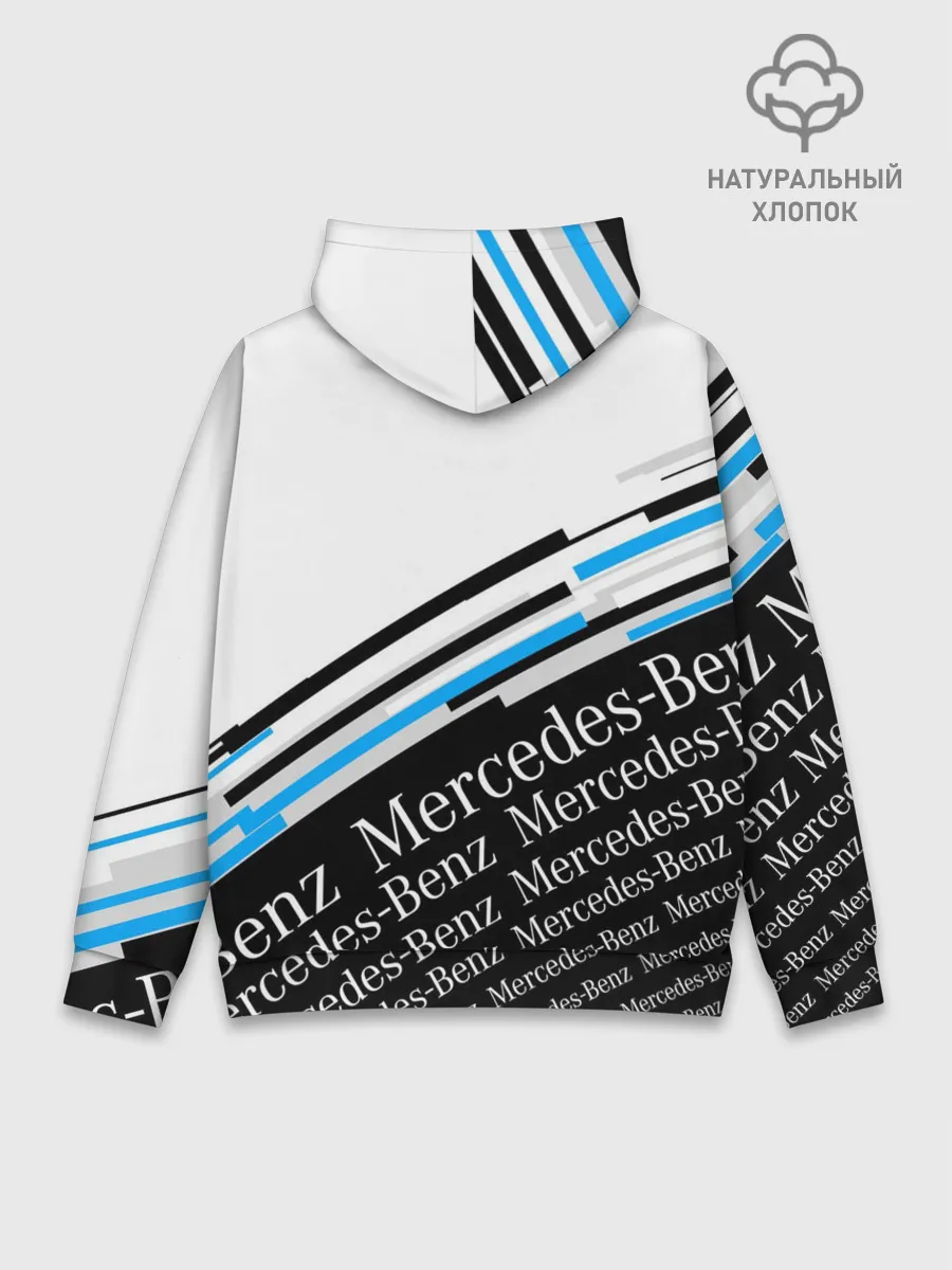 Худи мужской база хлопок / MERCEDES-BENZ / МЕРСЕДЕС-БЕНЗ / BLUE