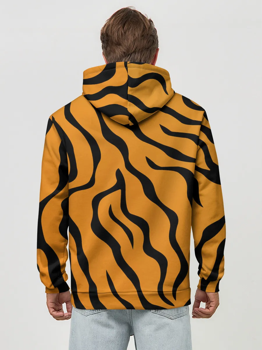Худи мужской база хлопок / ТИГРИННЫЕ ПОЛОСЫ