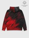 Худи мужской база хлопок / ЧЁРНО КРАСНЫЕ КРАСКИ | RED BLACK STRIPES
